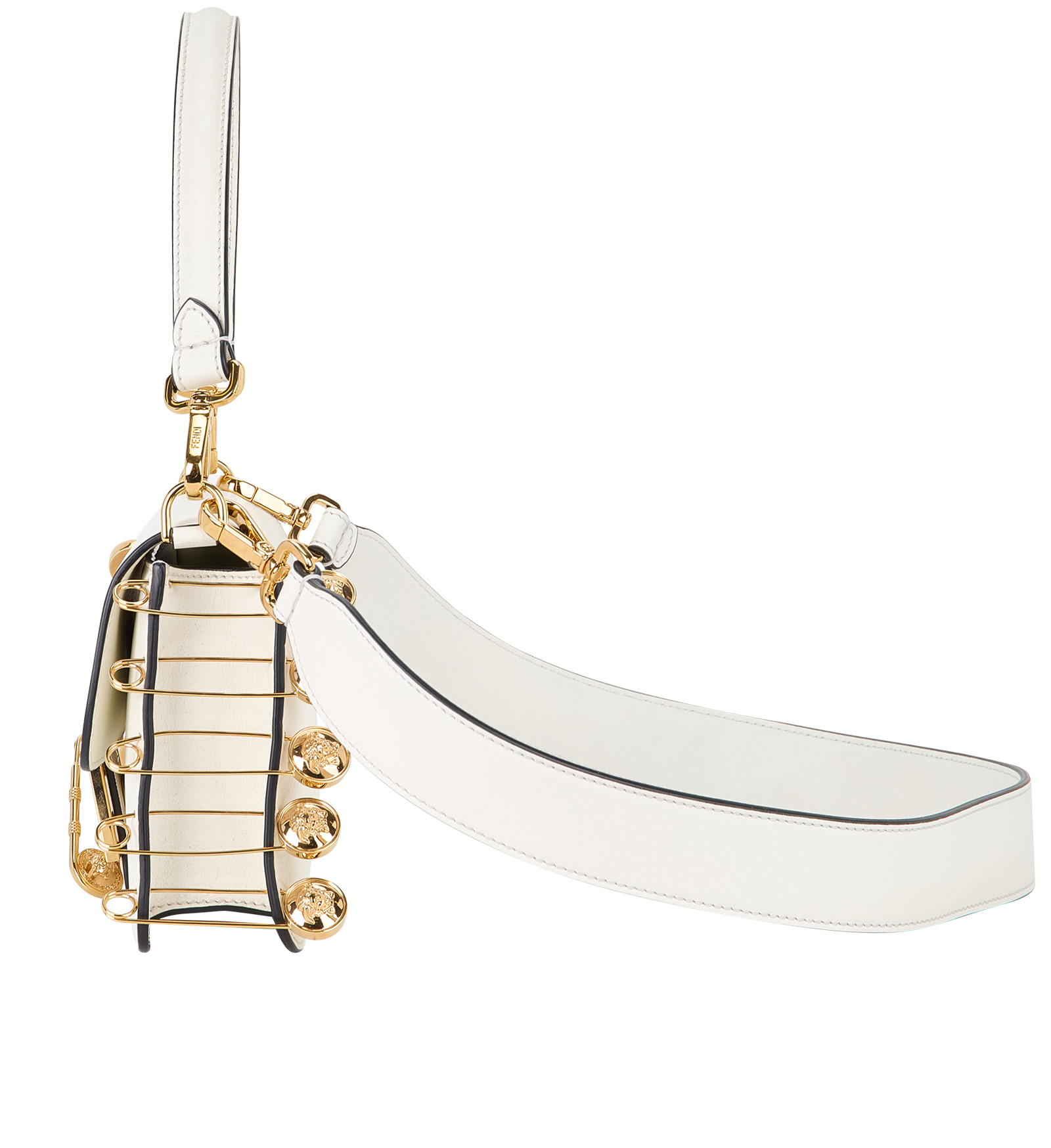 X Versace Fendace Baguette, &pound;1,400, Handbags, White, Leather, Bottom view